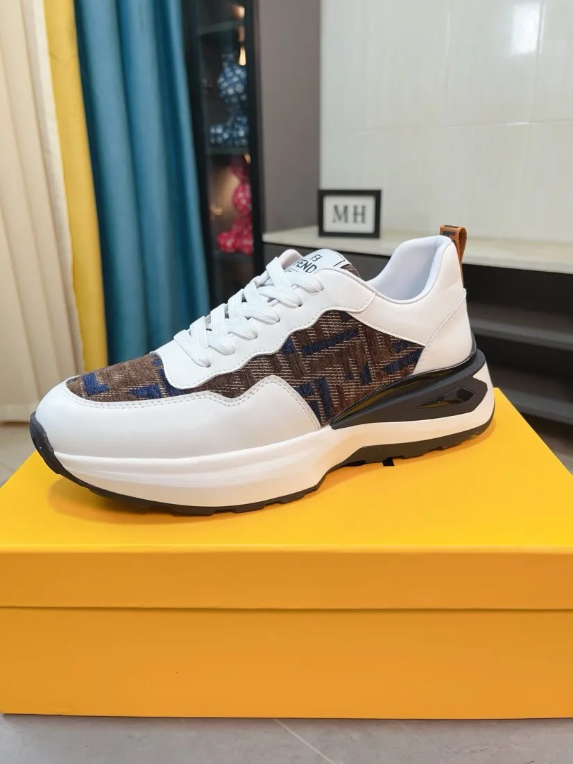 Factory price 458🌹🌹[fendi] Fendi classic and comfortable men, this complex sneaker is made of soft calfskin➕genuine leather lining➕original ultra-light rubber material rough outsole. This unique light and thin style is suitable for the casual and exquisite sensibility of this season. It is comfortable and natural on the feet. It is an everyday style for casual travel in autumn and winter! 38/44